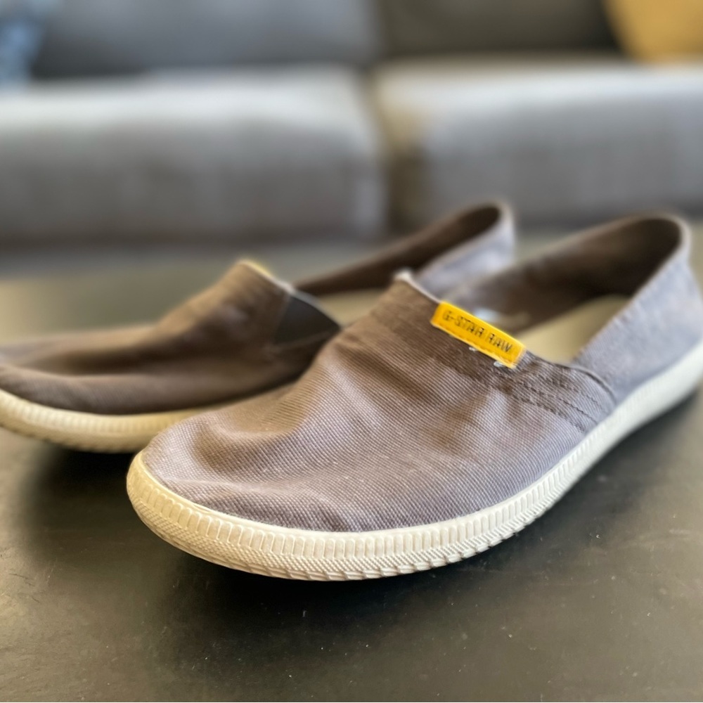 G-Star Raw Grey Slip On Shoes mens 10